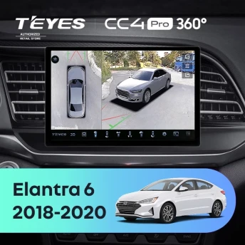 Штатная магнитола Teyes CC4 Pro 360 8/128 Hyundai Elantra 6 (2018-2020) Тип-B (11")