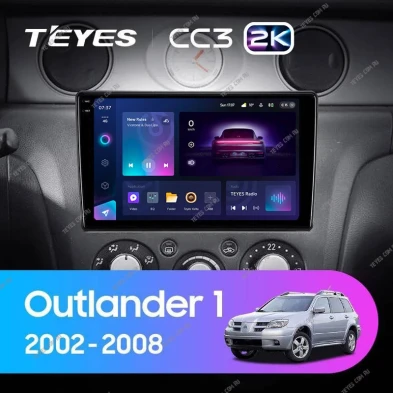 Штатная магнитола Teyes CC3 2K 360 6/128 Mitsubishi Outlander 1 (2002-2008) F2