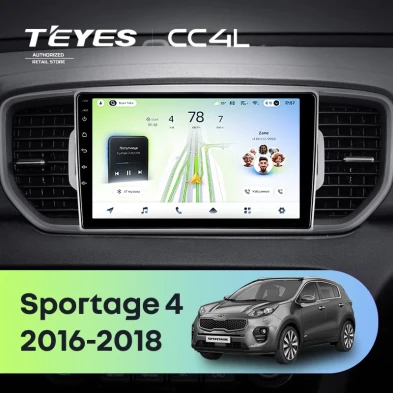 Штатная магнитола Teyes CC4L 6/64 Kia Sportage 4 QL (2016-2018) Тип-B