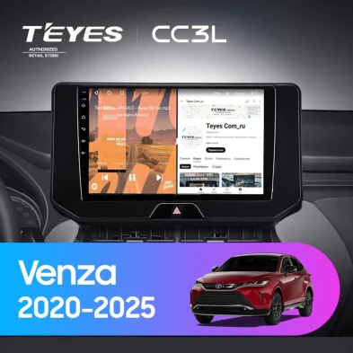 Штатная магнитола Teyes CC3L 4/64 Toyota Venza (2020-2026)