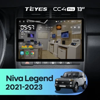 Штатная магнитола Teyes CC4 Pro 12/256 Lada Niva Legend (2021-2023) (13")