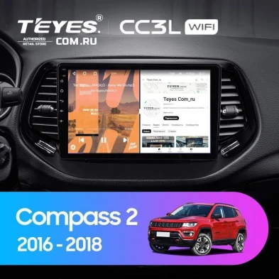 Штатная магнитола Teyes CC3L WiFi 2/32 Jeep Compass 2 MP (2016-2018)