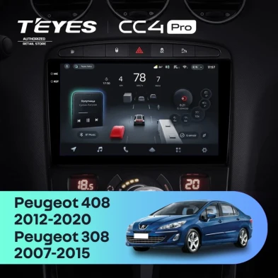 Штатная магнитола Teyes CC4 Pro 8/128 Peugeot 408 1 T7 (2012-2020)