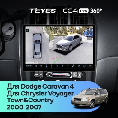 Штатная магнитола Teyes CC4 Pro 360 8/128 Chrysler Voyager (2000-2007) Тип-A (11")