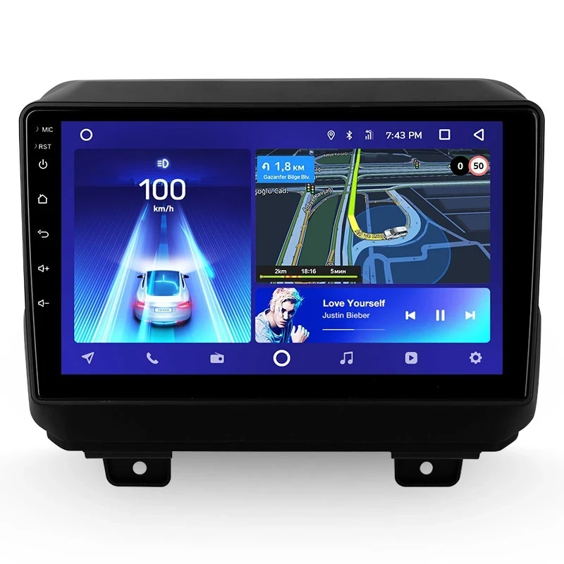 Переходная рамка Jeep Wrangler 4 JL (2018-2019) (9")