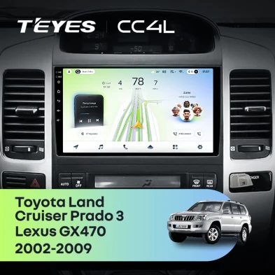 Штатная магнитола Teyes CC4L 6/64 Toyota Land Cruiser Prado 120 (2002-2009) F3