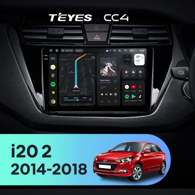 Штатная магнитола Teyes CC4 8/128 Hyundai i20 2 GB (2014-2018) Правый руль