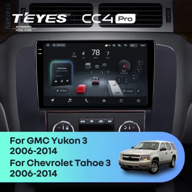 Штатная магнитола Teyes CC4 Pro 8/128 Chevrolet Tahoe (2006-2014) (Черная)